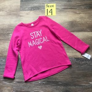 🛍NWT Carter’s Girls Size 14 Crewneck Sweatshirt
